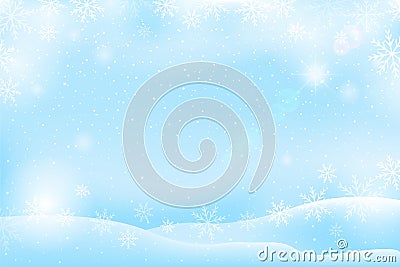 abstract christmas and winter snowy landscape background vector illustration Vector Illustration