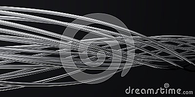 Abstract chrome round twisted rails Stock Photo