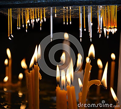 Abstract Church Candles Artwork Photography Stock Photo