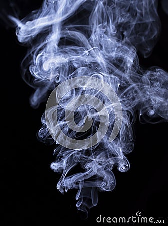 Abstract cigar smoke on black Stock Photo