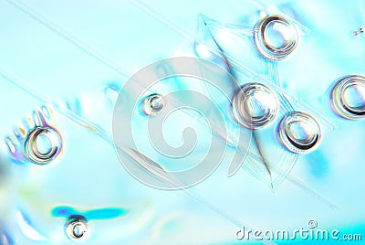 Abstract of circles background in blue color Stock Photo