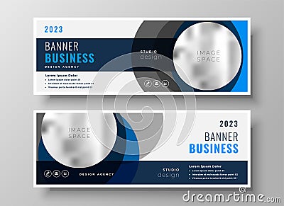 Abstract circle business banners modern template Vector Illustration