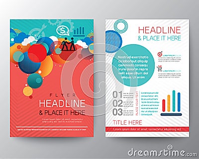 Abstract Circle design Brochure Flyer Layout template Vector Illustration