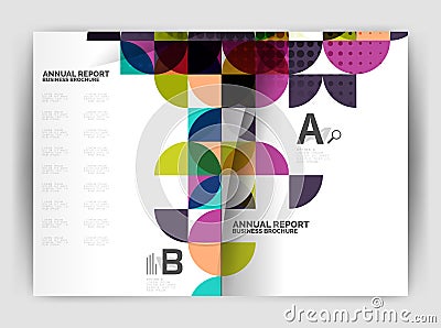 Abstract circle design business annual report print template Vector Illustration