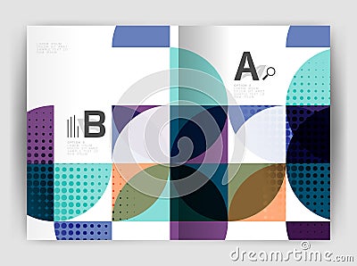 Abstract circle design business annual report print template Vector Illustration