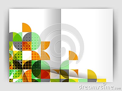 Abstract circle design business annual report print template Vector Illustration