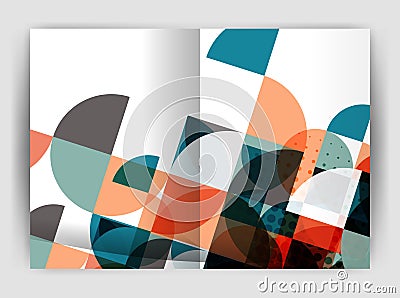 Abstract circle design business annual report print template Vector Illustration