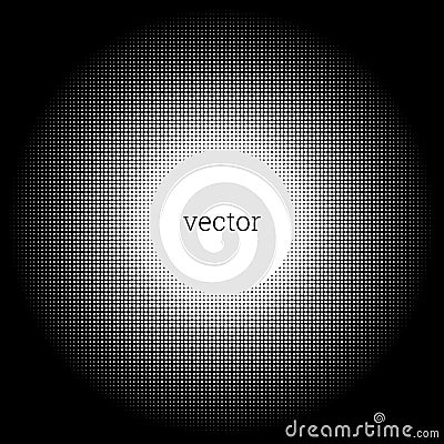 Abstract circle of dots. Halftone design element Vector Illustration