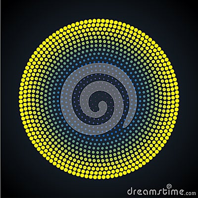 Abstract circle dotted background. Vector illustration Vector Illustration