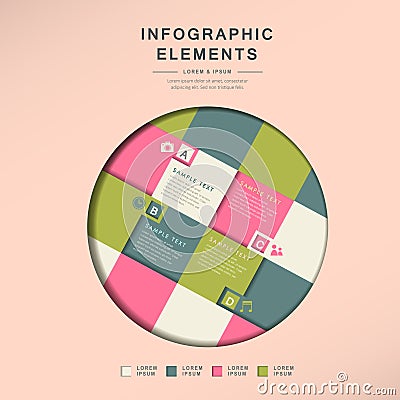 Abstract circle grid infographics Vector Illustration