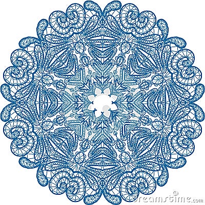 Abstract circle lace pattern. Vector Illustration