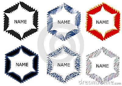 Abstract circle logo template with different patterns Vector Illustration