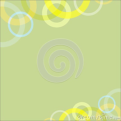 Abstract Circle loop on green soft background. Vector Illustration