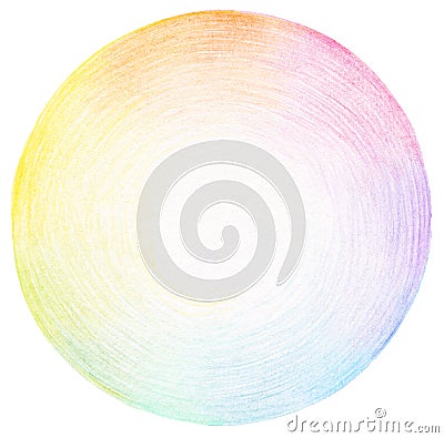 Abstract circle pencil scribbles background Stock Photo