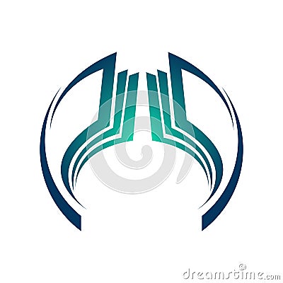 Abstract circle shape gradient color vector design. Abstract cir Vector Illustration