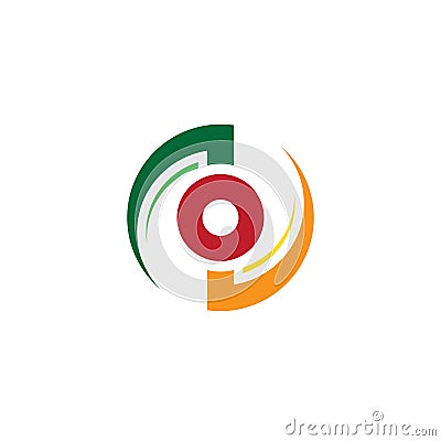 Abstract circle swirl business logo Vector Illustration