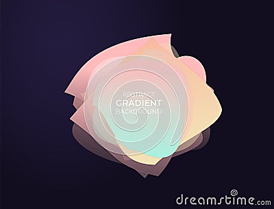 Abstract circle text box with soft modern gradients and 3d effect. Background vector illustration. Vector Illustration