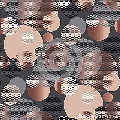 Abstract circle textured geometry repeatable motif Vector Illustration