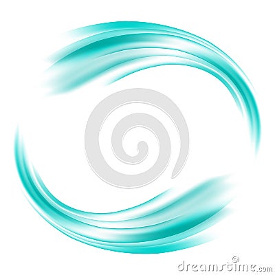 Abstract circle from waves of color of the sea, ocean, swirl vector logo. Vector Illustration