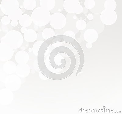 Abstract circle white bokeh on the right corner Stock Photo