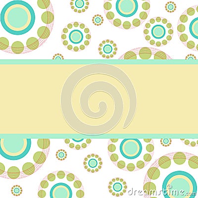 Abstract circles retro style background with place for text Stock Photo