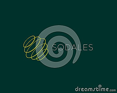 Abstract circles rings spin logo design. Universal color sphere planet vector logotype Vector Illustration