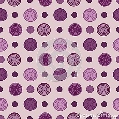 Abstract circles seamless pattern background. Vector Illustration