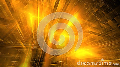 Abstract circuits and glow squares, luminous 3d objects, tilt-shift lenses, richly detailed backgrounds, symmetrical chaos, Stock Photo