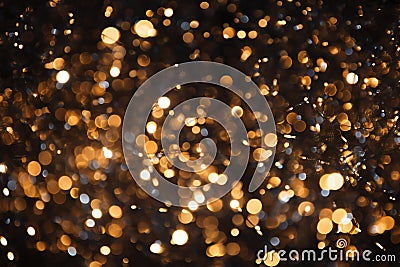 Abstract circular bokeh background of Christmaslight, Defocused lights Cartoon Illustration