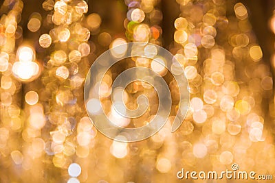 Abstract circular bokeh of gold colour for background Stock Photo