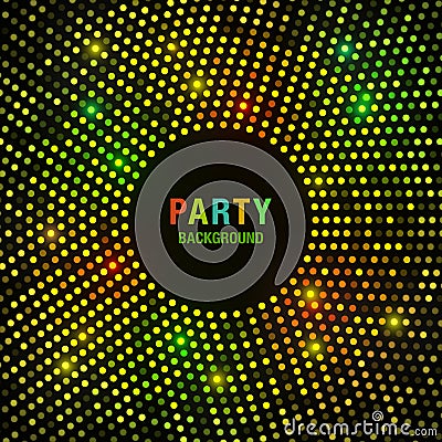 Abstract Circular Colorful Bright Glow Background. Vector Illustration