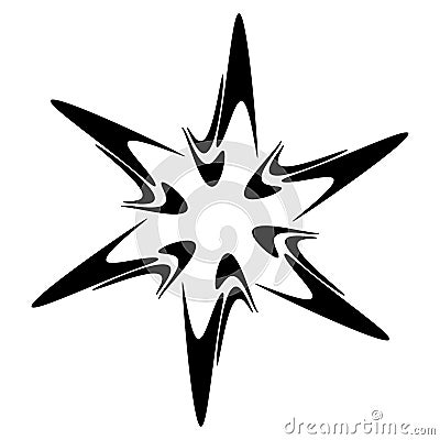 Abstract circular drawing. Amorphous, nonfigurative artistic element, shape. Swirl, twirl, whorl, vortex motif and mandala Vector Illustration