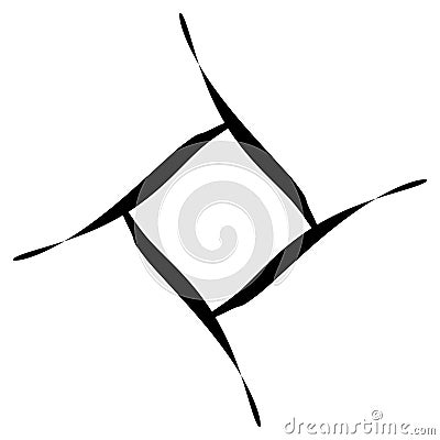 Abstract circular drawing. Amorphous, nonfigurative artistic element, shape. Swirl, twirl, whorl, vortex motif and mandala Vector Illustration