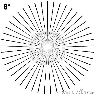 Abstract Circular Geometric Burst Rays On White. EPS 10 vector Vector Illustration