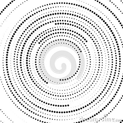 Abstract circular halftone dots form. Logo design.Vector illustration background. Vector Illustration