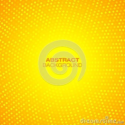 Abstract Circular Orange Background Vector Illustration