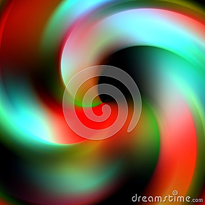 Abstract circular orange lines on black background Stock Photo