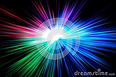 Abstract city street light explosion effect Stock Photo