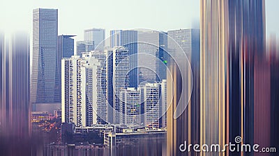 Abstract cityscape of a modern city . . Stock Photo