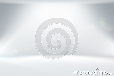 Empty white studio background Cartoon Illustration