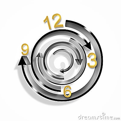 Abstract clock Stock Photo