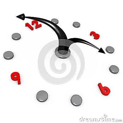 Abstract Clock Stock Photo