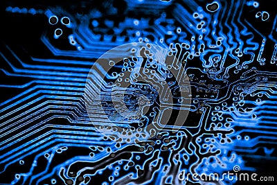 Close up of Circuits Electronic on Mainboard Technology computer background logic board,cpu motherboard,Main board,sys Stock Photo