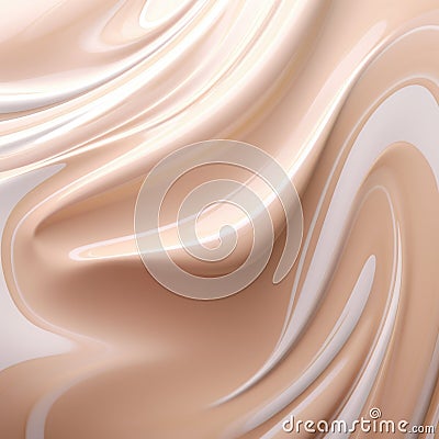 Abstract close up cream tone fluid liquid cosmetic Stock Photo