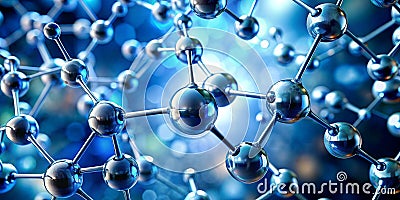 Abstract close up of molecule science beaauty background AI Generative Stock Photo