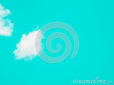 Abstract clouds on cyan pastel sky background Stock Photo