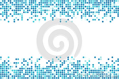 Abstract cold blue mosaic - vector winter circles background copy space Vector Illustration