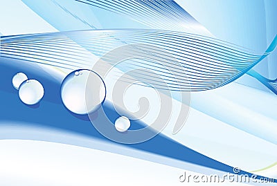 Abstract cold water with bubbles Stock Photo