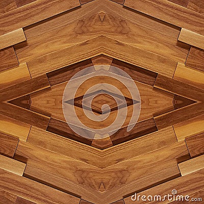 abstract collage design of an image of wood strips in brown colors, background and texture Stock Photo