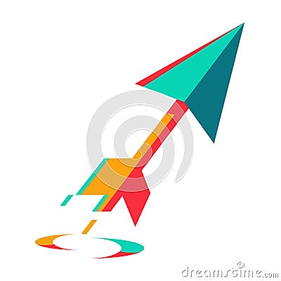 Abstract color arrow. Decorative element, creative modern style Vector Illustration